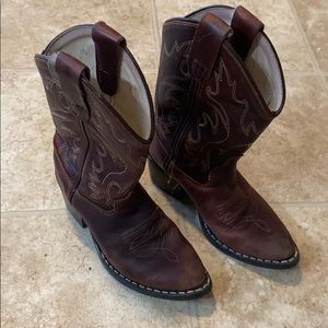 Old West brown cowboy boots.